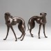 A0058 Pair Of Large Life Size Bronze Greyhound Statues
